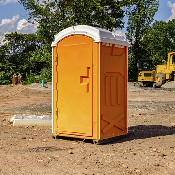 how often are the portable toilets cleaned and serviced during a rental period in Paragon Estates